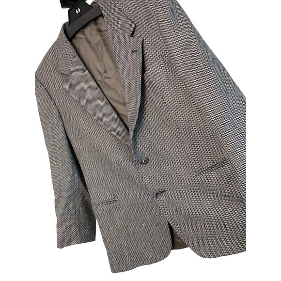 VTG 80s Valentino Uomo Men's Wool/Silk Blazer Jacket Check Italy Size 41S 7436 - Picture 7 of 9
